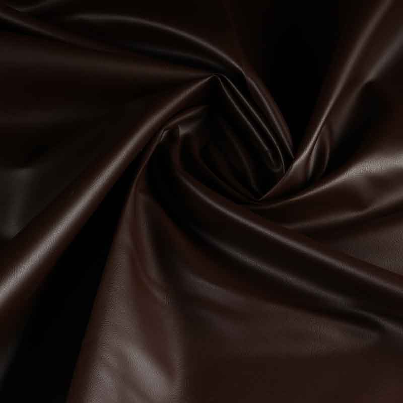 Tissu simili-cuir marron
