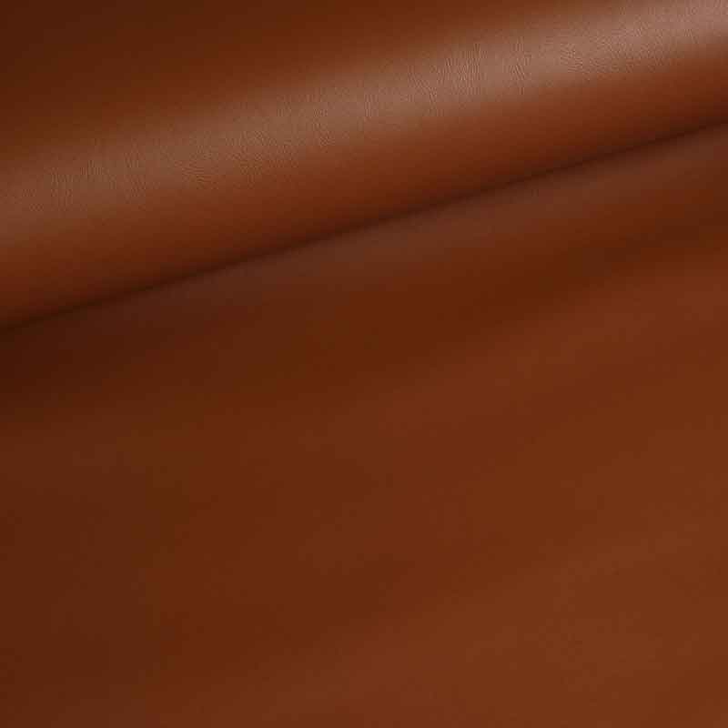 Tissu simili-cuir cognac