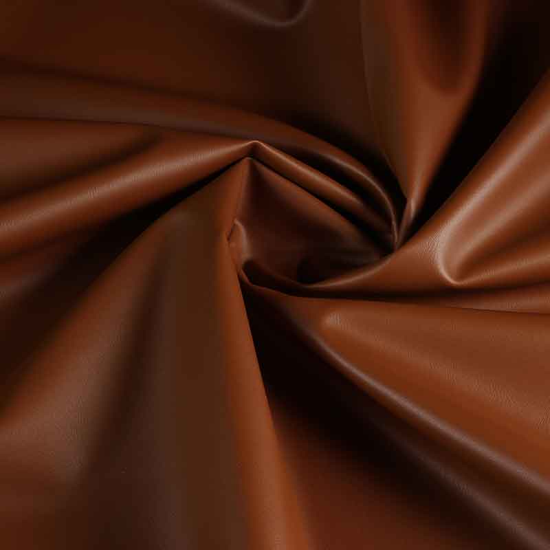 Tissu simili-cuir cognac