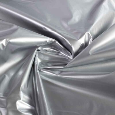 Tissu vernis argent