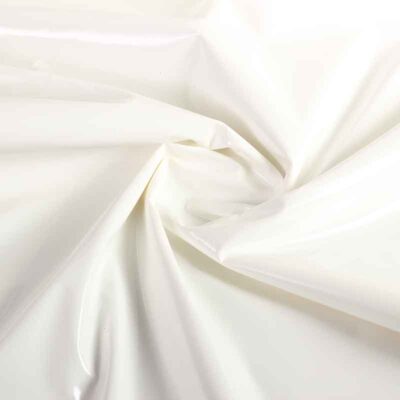 Tissu laqué blanc