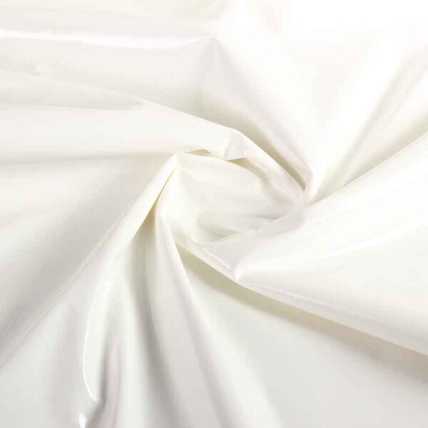 Tissu laqué blanc