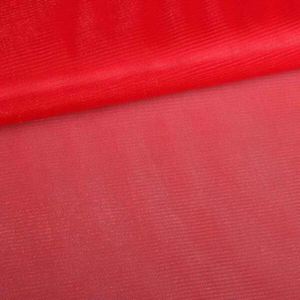 Tissu tulle pailleté rouge