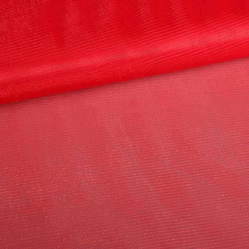 Tissu tulle pailleté rouge