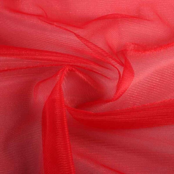 Tissu tulle pailleté rouge