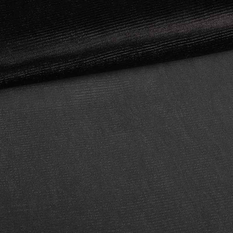 Tissu tulle scintillant noir