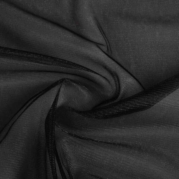 Tissu tulle scintillant noir