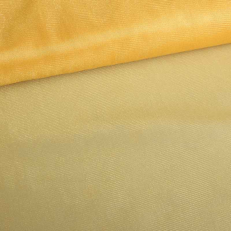 Tissu tulle paillettes or