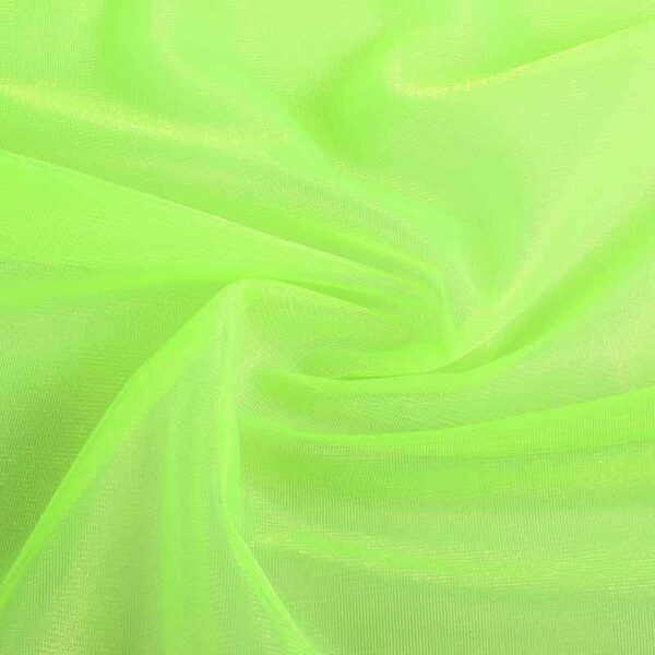 Tissu tulle scintillant vert fluo