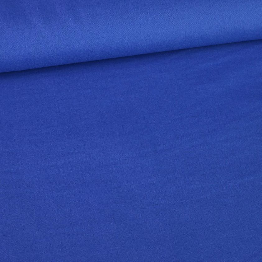 Tissu popeline cobalt