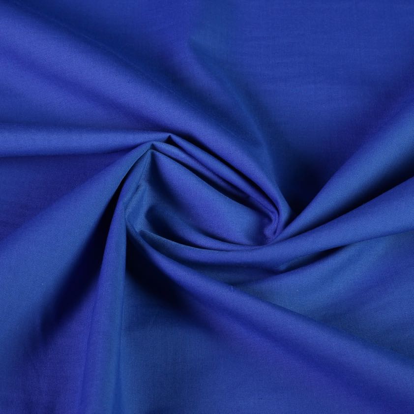 Tissu popeline cobalt
