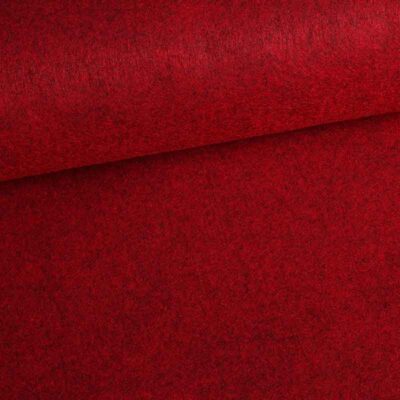 Tissu feutre rouge mélange