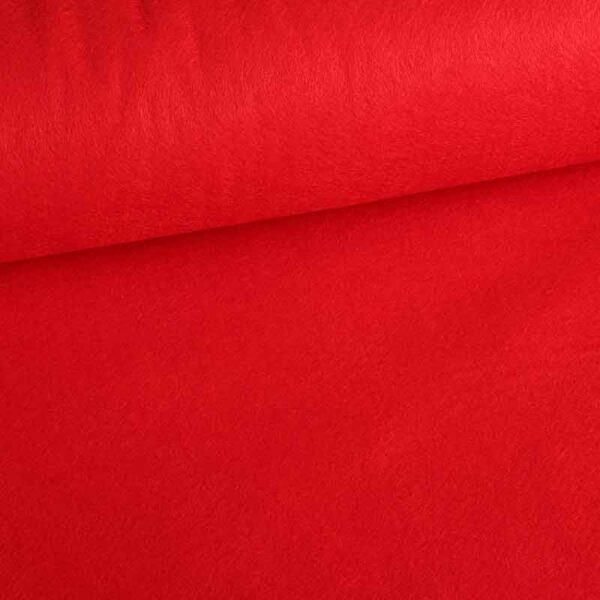 Tissu feutre rouge