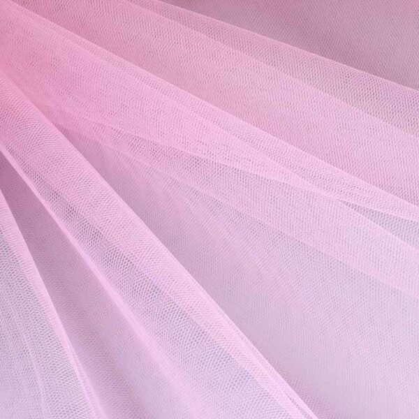 Tissu tulle ignifuge rose clair