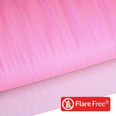 Tulle ignifuge rose