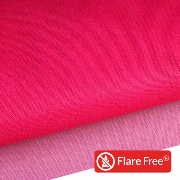 Tulle ignifuge rouge cerise