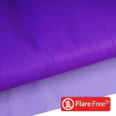 Tulle ignifuge violet