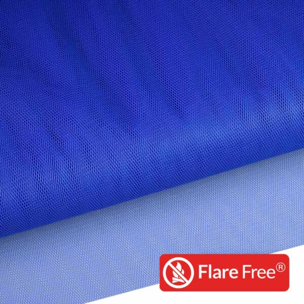Tissu tulle ignifugé cobalt