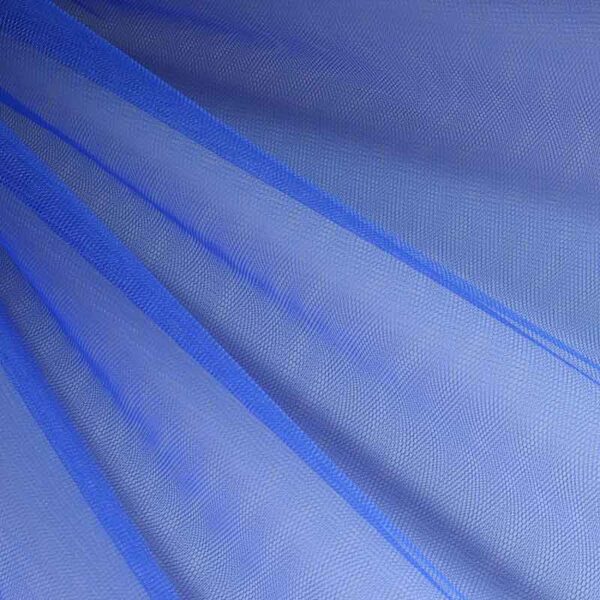Tissu tulle ignifugé cobalt