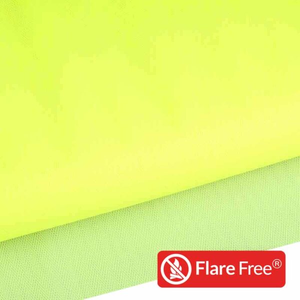 Tissu tulle ignifuge jaune fluorescent