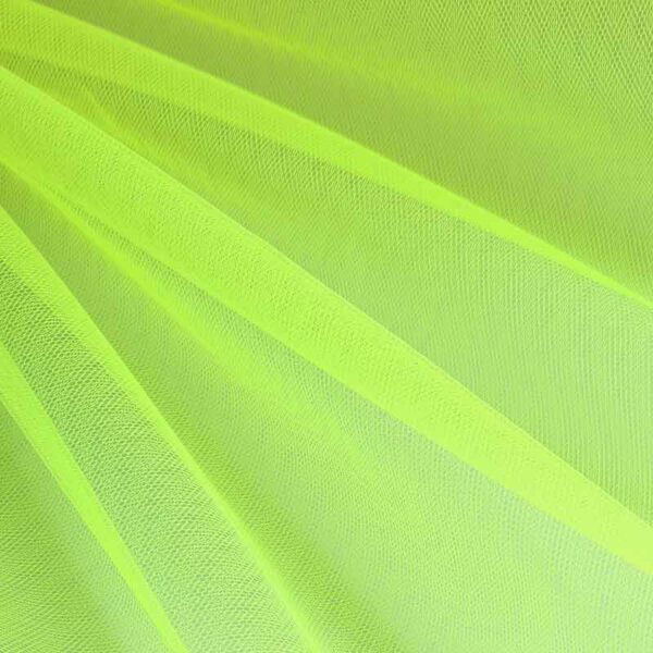 Tissu tulle ignifuge jaune fluorescent