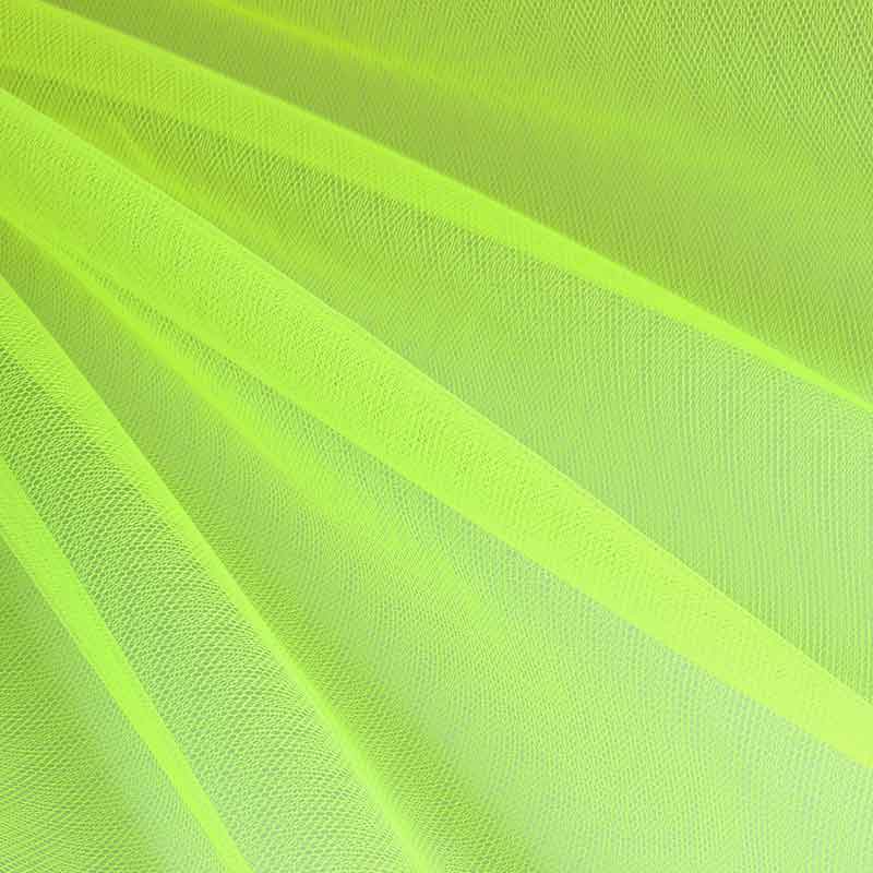 Tissu tulle ignifuge jaune fluorescent