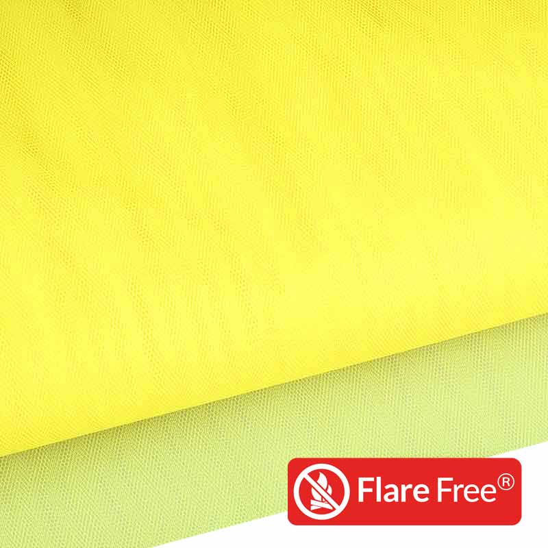 Tulle ignifuge fluor citron