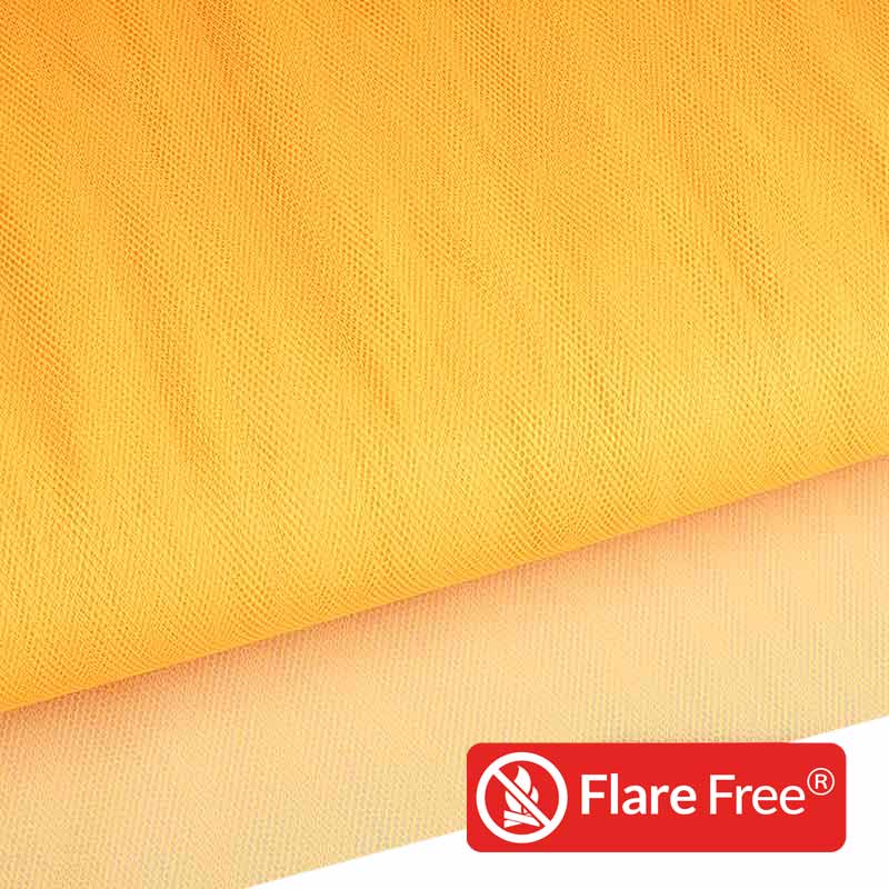 Tulle ignifuge fluor orange