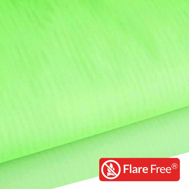 Tissu tulle ignifuge fluor lime
