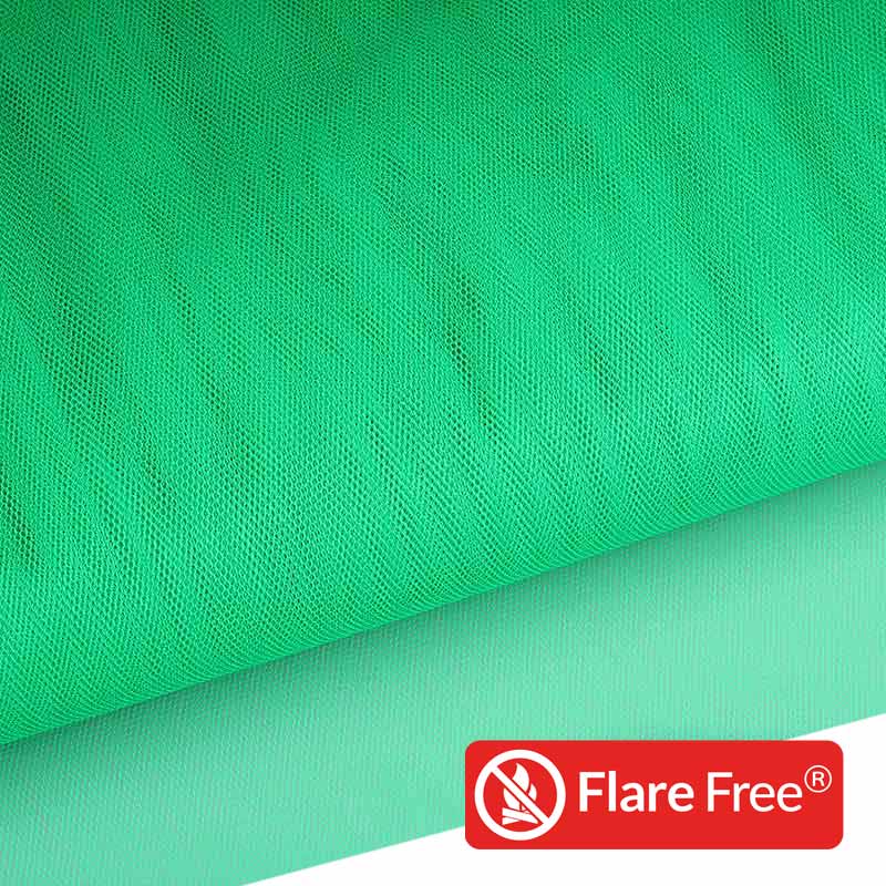 Tulle ignifuge fluor vert