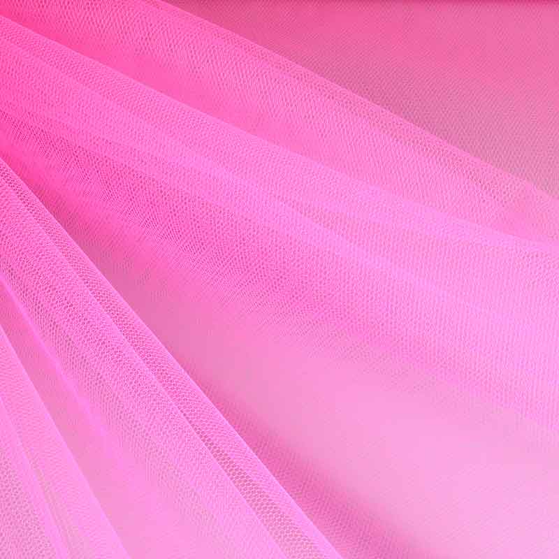 Tissu tulle retardant au feu fluor rose