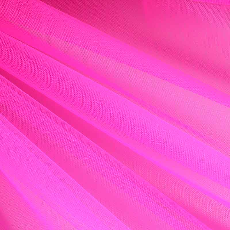 Tulle ignifuge fluor rose vif