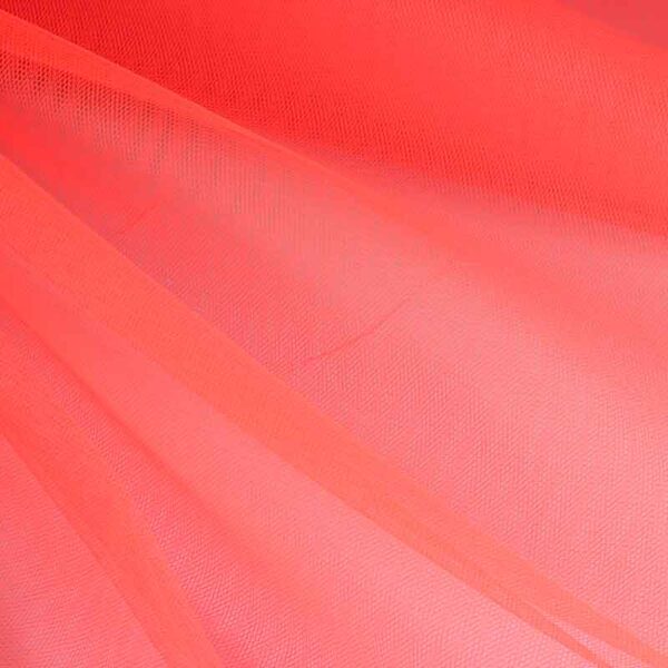 Tissu tulle ignifuge fluor orange