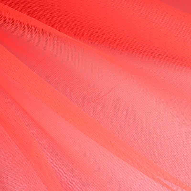 Tissu tulle ignifuge fluor orange