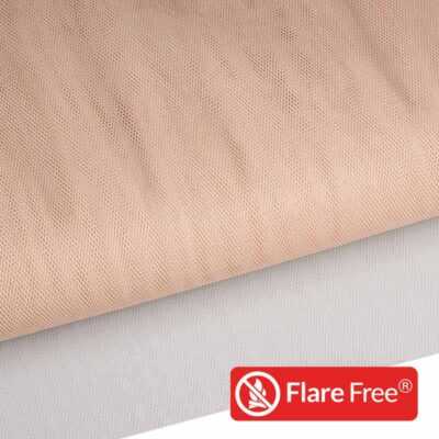 Tulle ignifuge beige