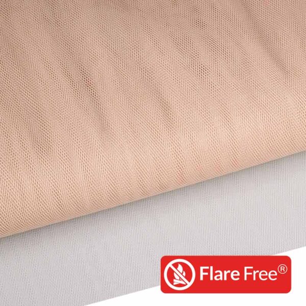 Tulle ignifuge beige