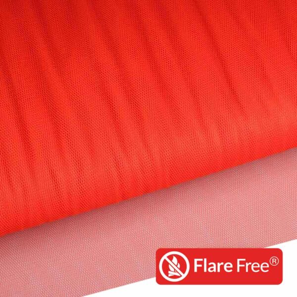 Tulle ignifuge orange