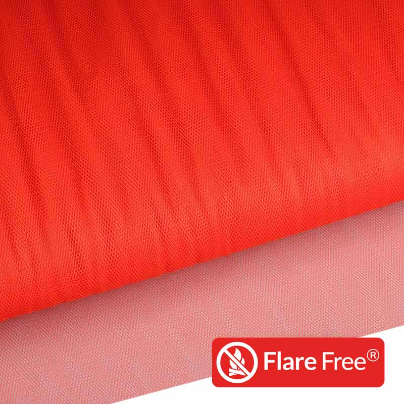 Tulle ignifuge orange
