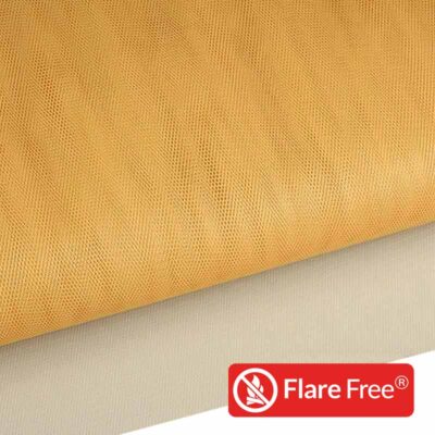 Tissu tulle ignifuge or