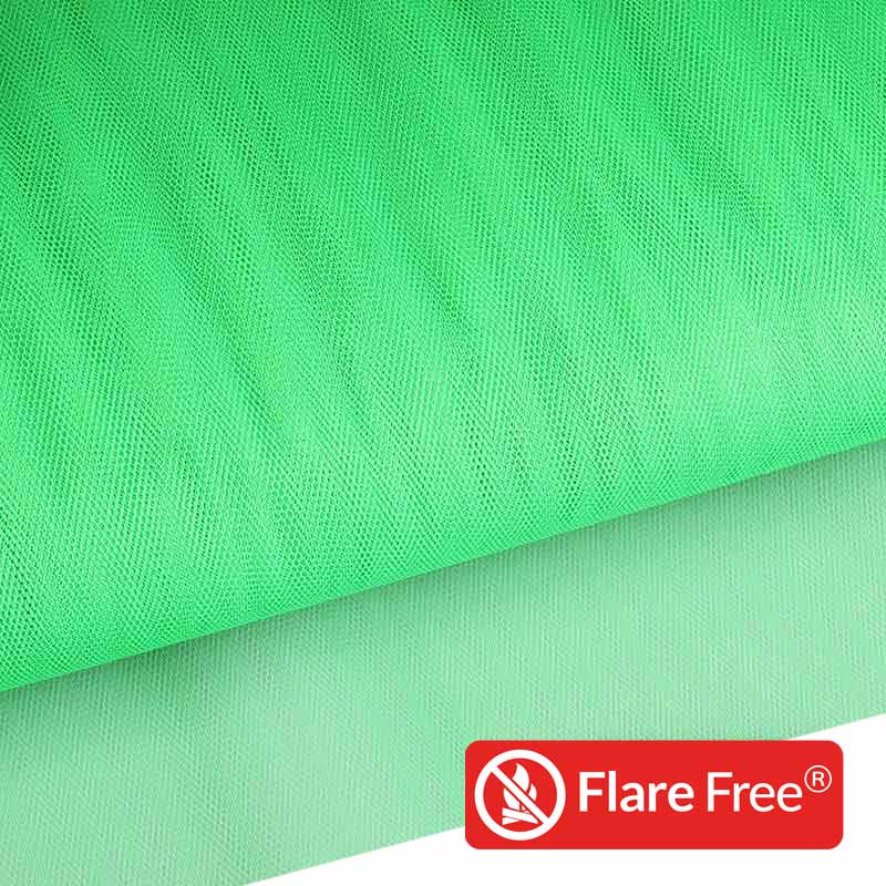 Tulle ignifuge vert clair