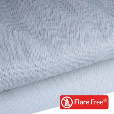 Tissu tulle ignifuge gris