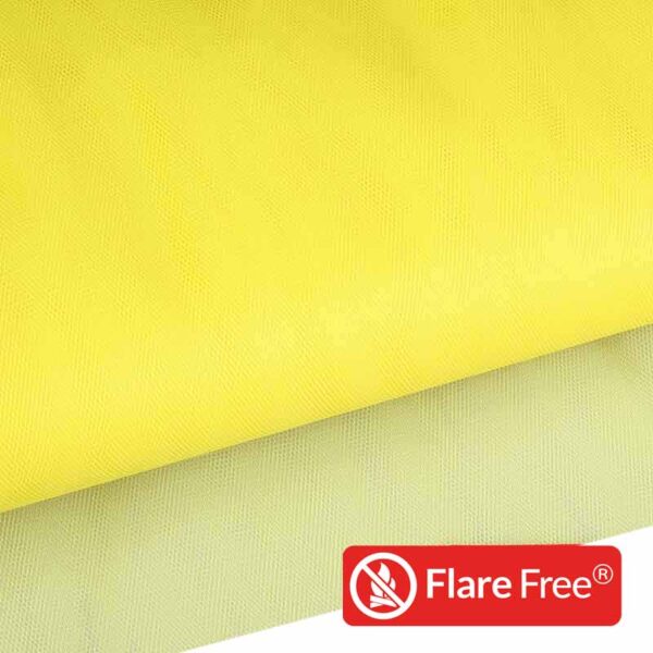Tissu tulle ignifuge jaune clair