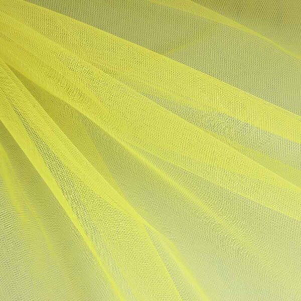 Tissu tulle ignifuge jaune clair