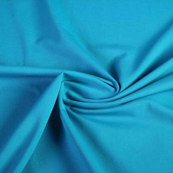 Tissu tricot bleu-vert clair