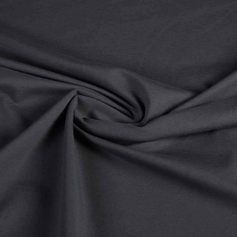 Tissu tricot coton stretch anthracite