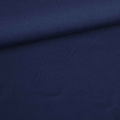 Tissu tricot coton stretch bleu marine clair