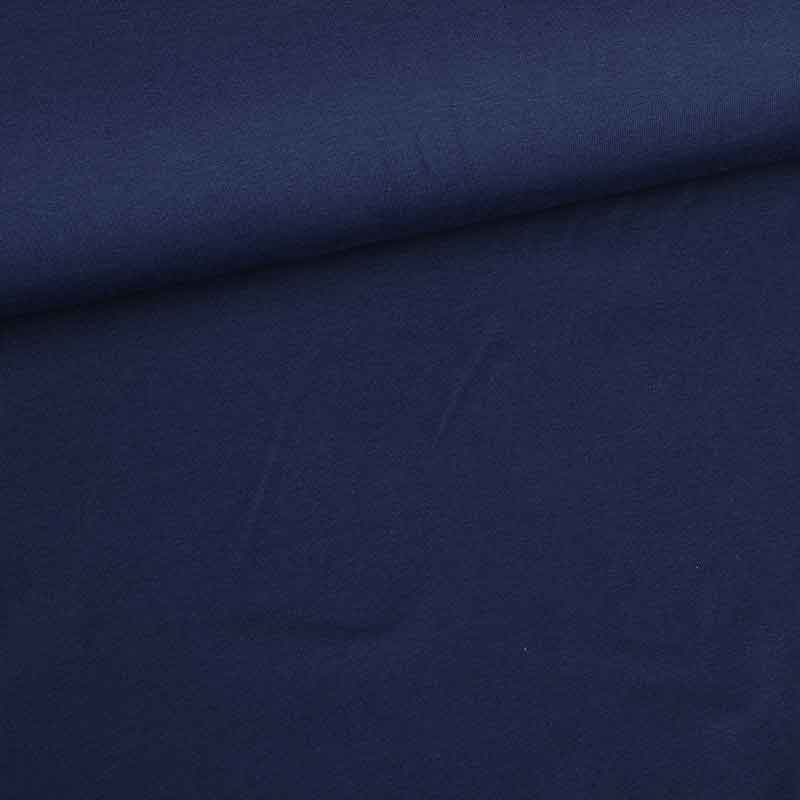 Tissu tricot coton stretch bleu marine clair