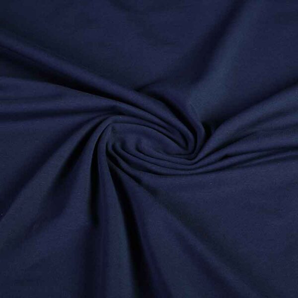Tissu tricot coton stretch bleu marine clair