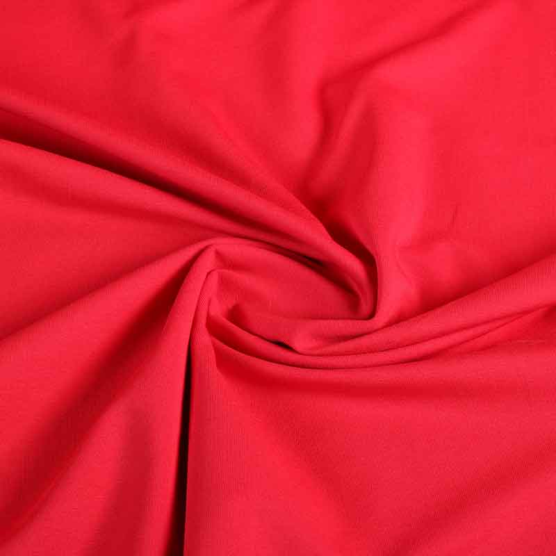 Tissu tricot rouge vif