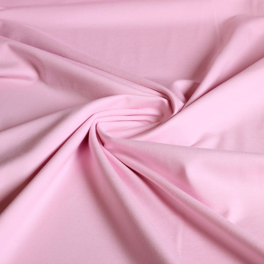 Tissu tricot bébé rose